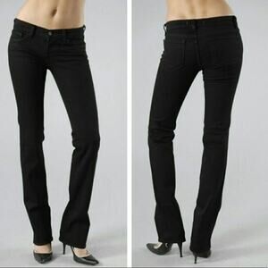 J Brand Jett Cigarette Leg Jeans Black Straight Leg Cotton Size 27